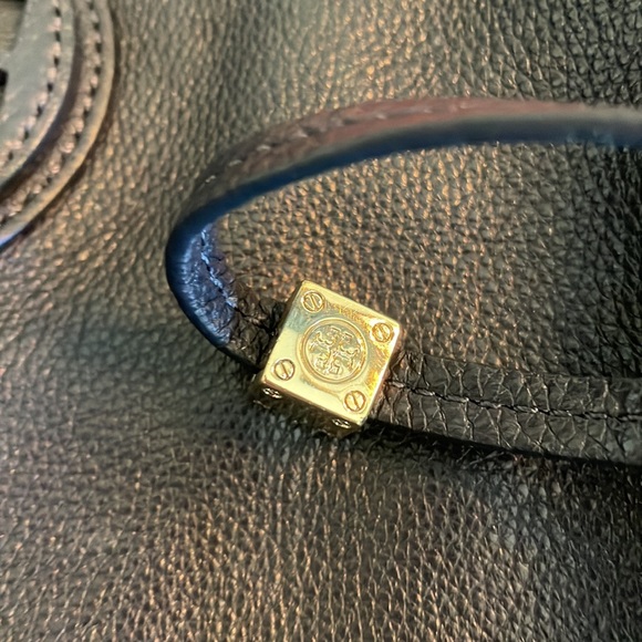 Navy Blue Tory Burch Marion Large Slouchy Purse - Picture 8 of 10